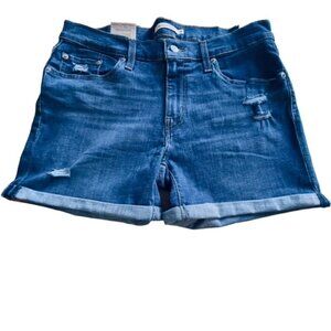LEVI'S Mid Length Cuffed Distressed Jean Shorts, Size 12/31 - NWT